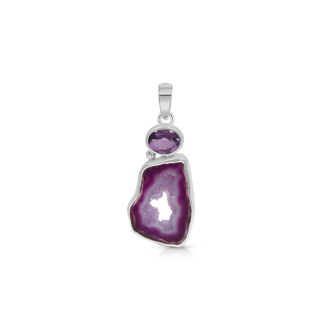 Purple Agate Pendant-(APU-P-3.)